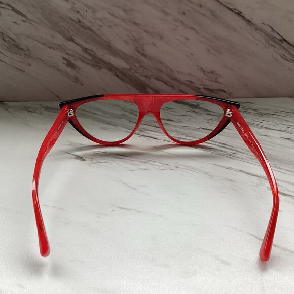 Alain Mikli A05031 Pearled Red Cat‑Eye Frames — Artsy Sculptural Italian Design main image 9